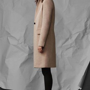 AllSaints Evelyn Comet Wool Coat, Oatmeal Brown